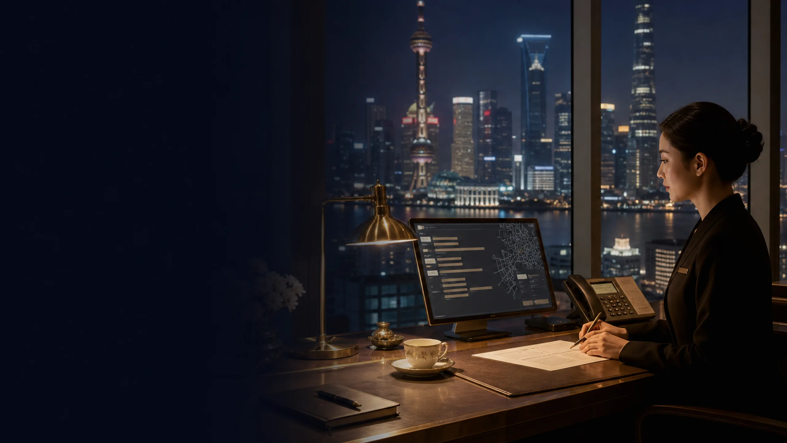 Evening operations for a concierge desk