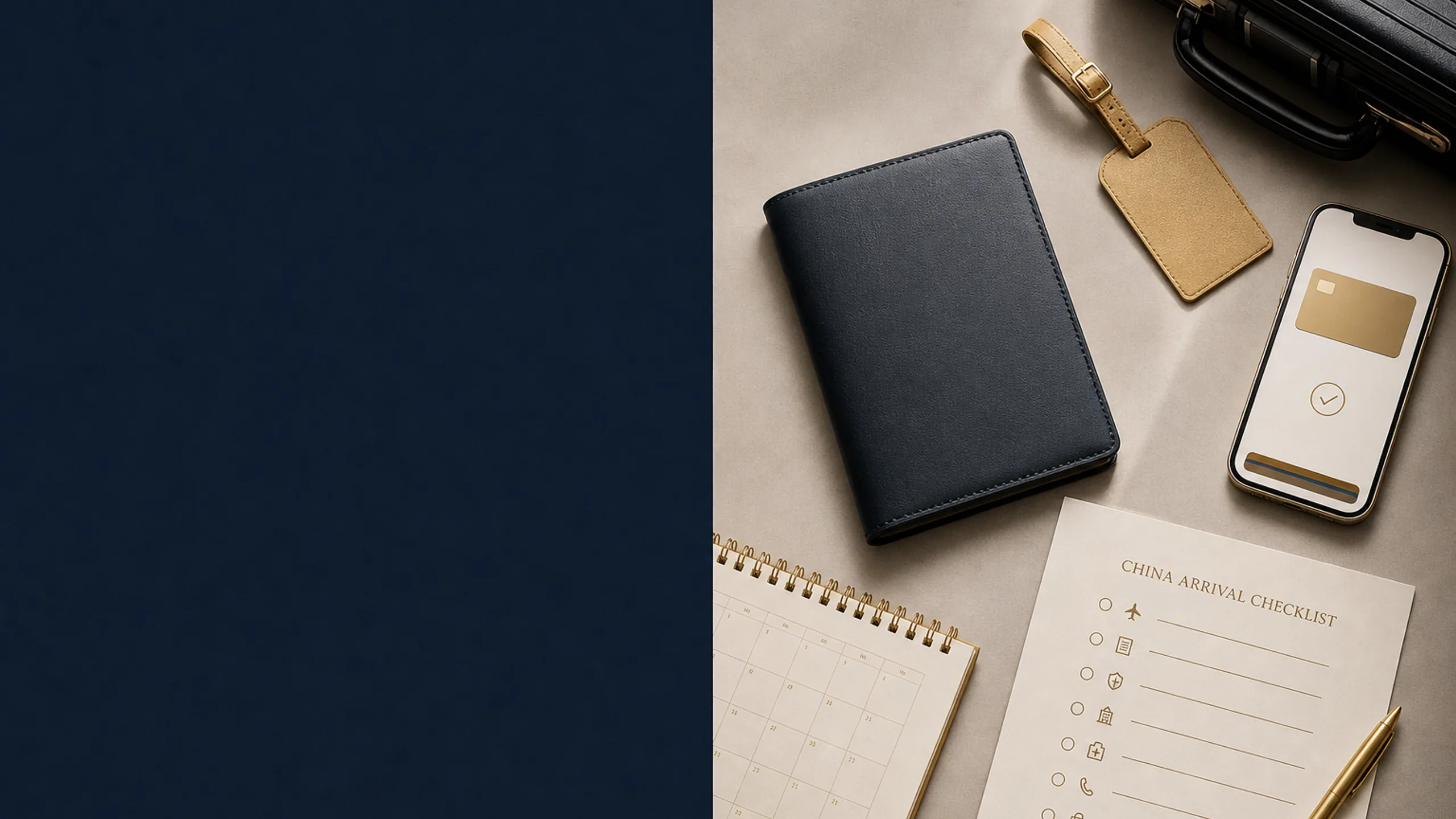 Travel documents prepared before a China trip