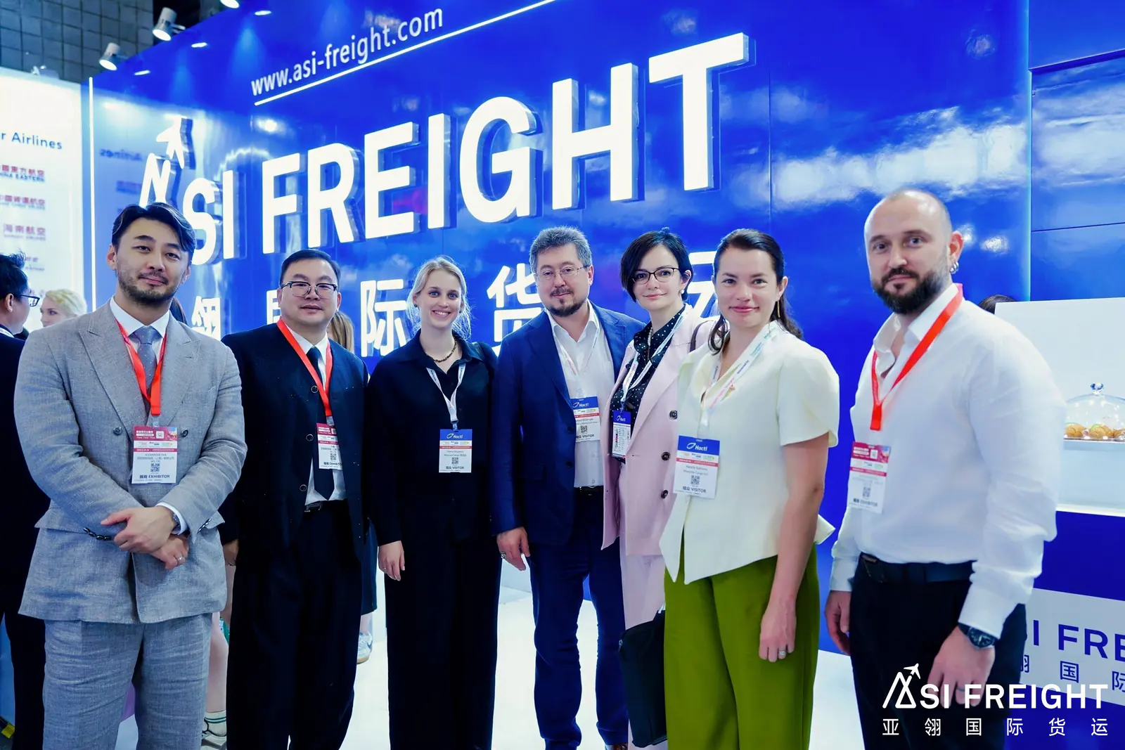 ASI Freight clients and partners at the exhibition