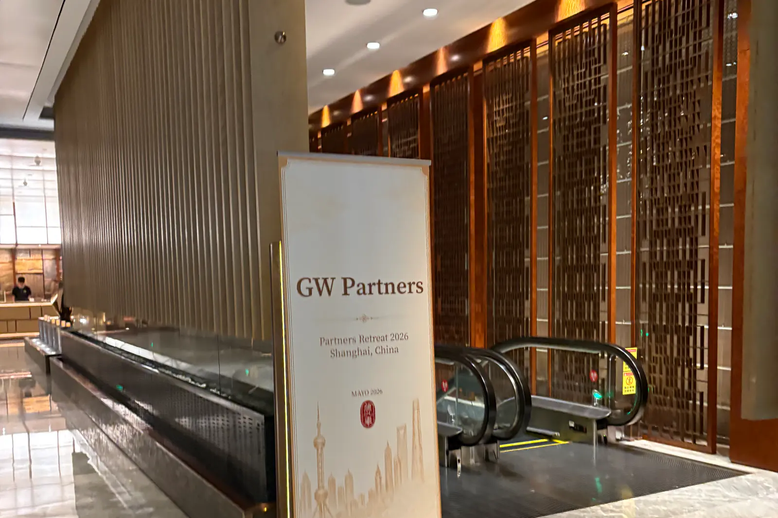Welcome area for GW Partners participants