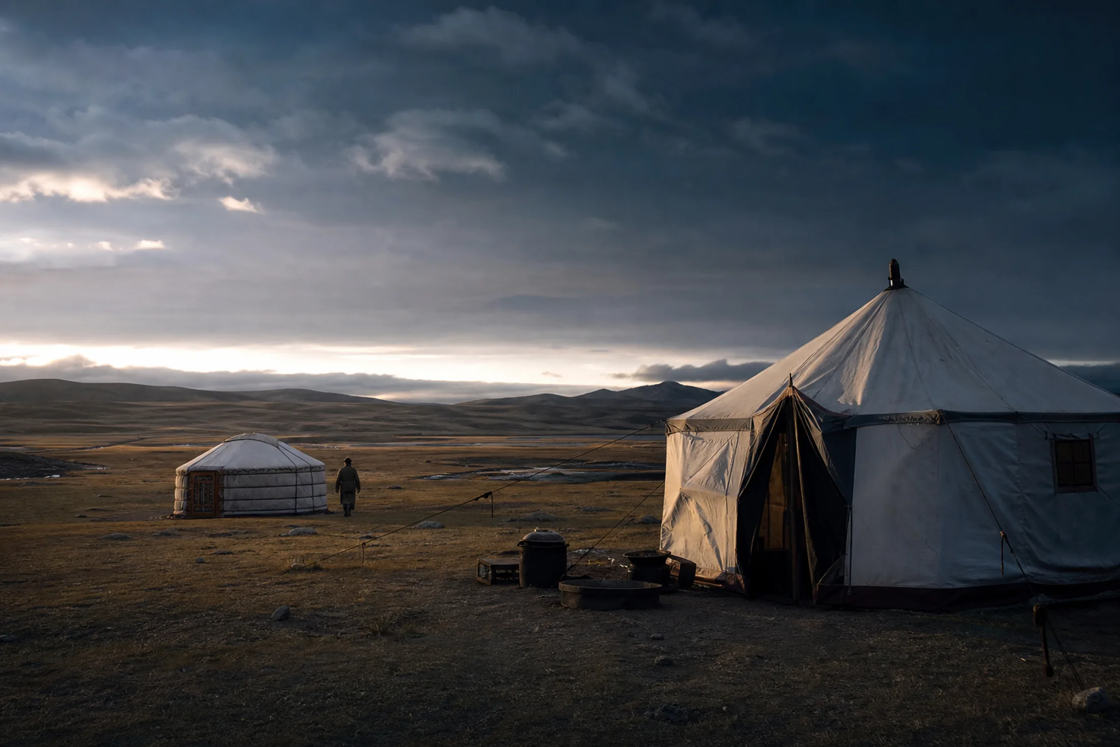 Wide steppe landscape in Inner Mongolia