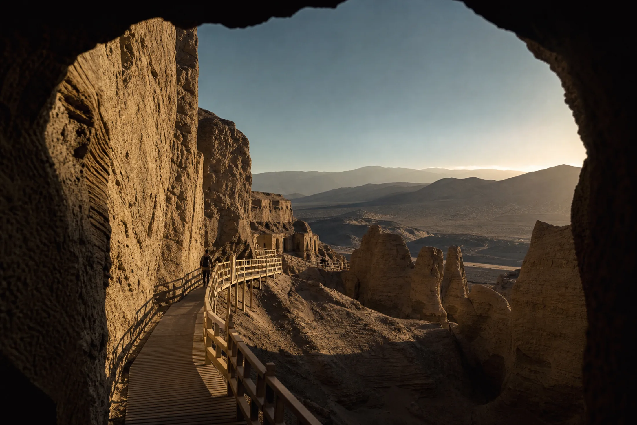 Desert landscape along the historic Silk Road