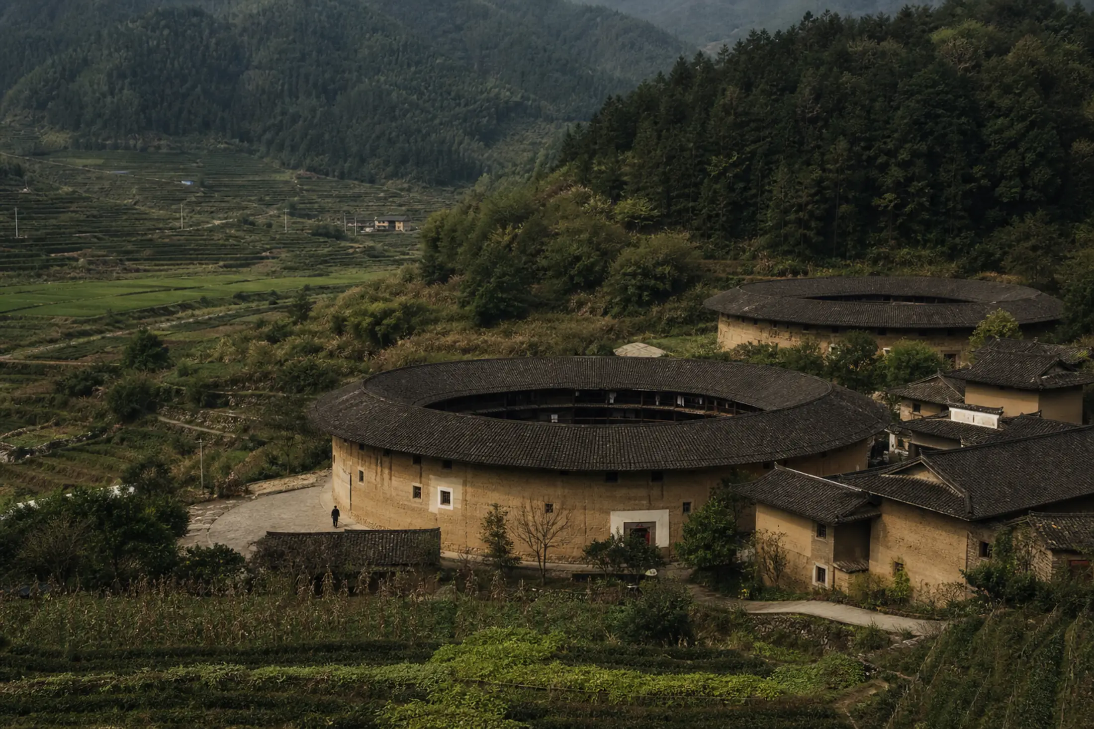 Round tulou architecture in Fujian