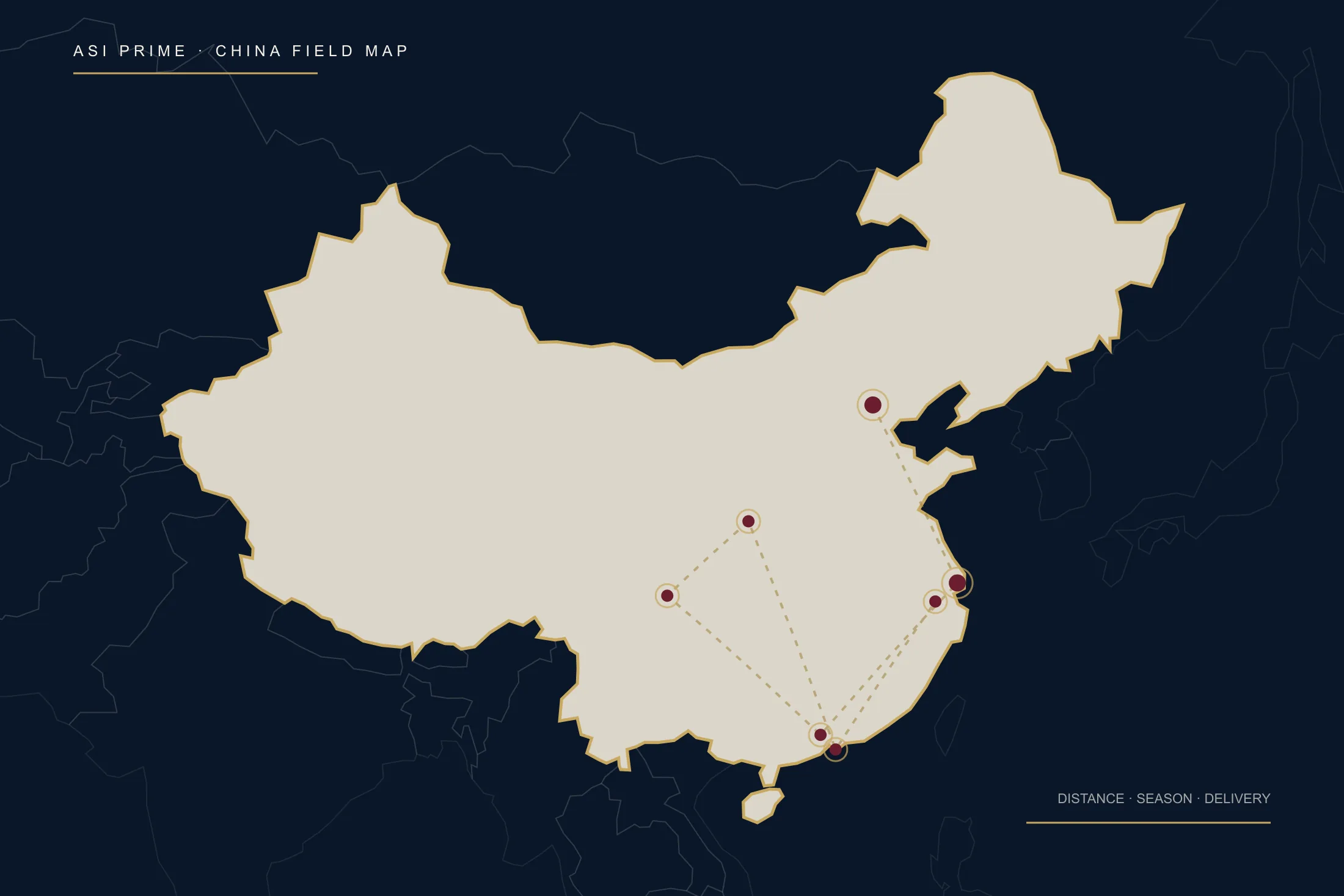 Editorial topographic map of China